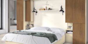 Спален комплект Fancy Bedroom BrownOak Angora Gray