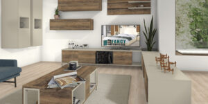 Мебели за дневна стая Natural Oak & Taupe Gray Color (1)